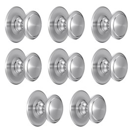 Xelsluthe 8 Pack Self-Adhesive Cabinet Knobs, No-Drill Stainless Steel Stick On Handles, Peel and Stick Drawer Pulls for Kitchen Cabinets, Dressers, Windows, Closets, Refrigerators, Silver