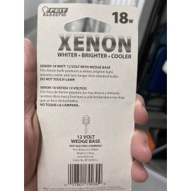Feit Electric 2 New Sealed 18W XENON Whiter Brighter Cooler 12 Volt With Wedge Base