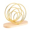 Uccellino Circle Menu Stand Tabletop Napkin Holder Menu Stand Wood