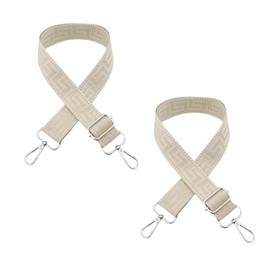 Pack of 2 Adjustable Shoulder Strap Bag Strap 3.8 cm Wide Shoulder Strap 75-130 cm Bag Straps for Changing with Silver Carabiner for Handbags Women DIY Accessories Shoulder Bags