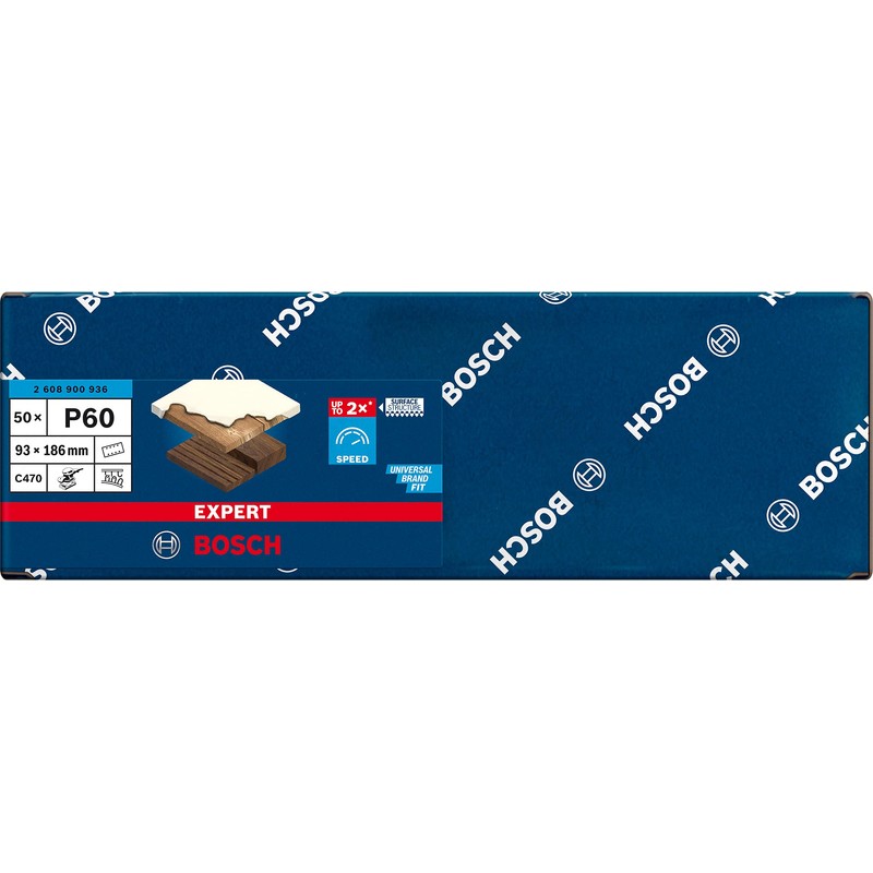 Bosch Professional 50x Expert C470 Sandpaper (for Hardwood, Paint on