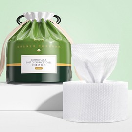 Professional Disposable Cotton Face Towels & Cleansing Wipes Classic Comfortable Rolled Wash Towel 10ea