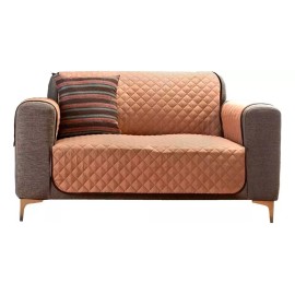El Elefantito Protector De Sillon Love Seat Lucca Beige Vino 2 Vistas
