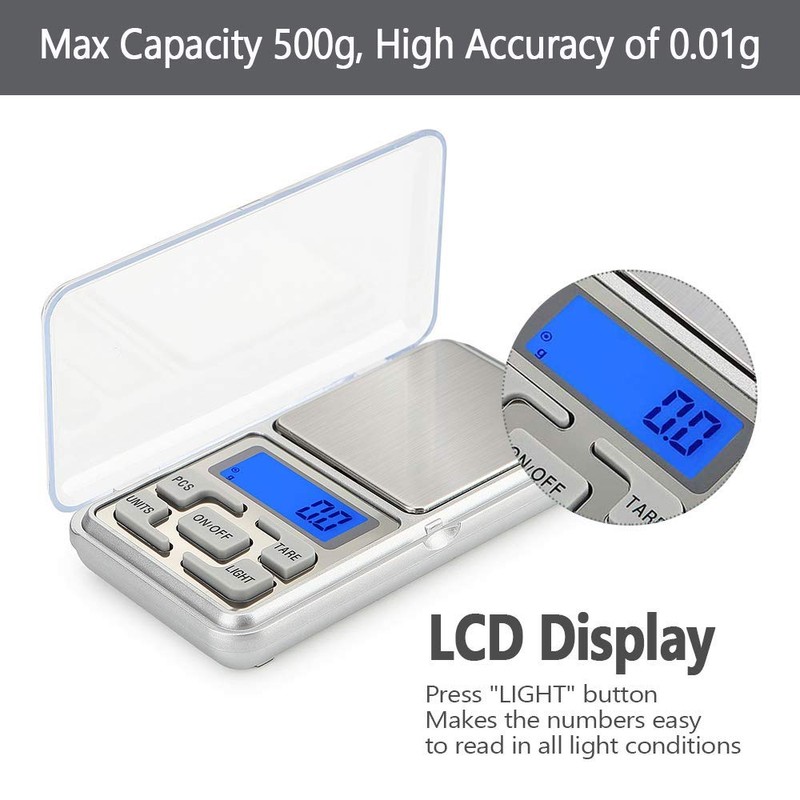 Digital Reloading Scale Mini Portable Balances Weighing Apparatus High Precision