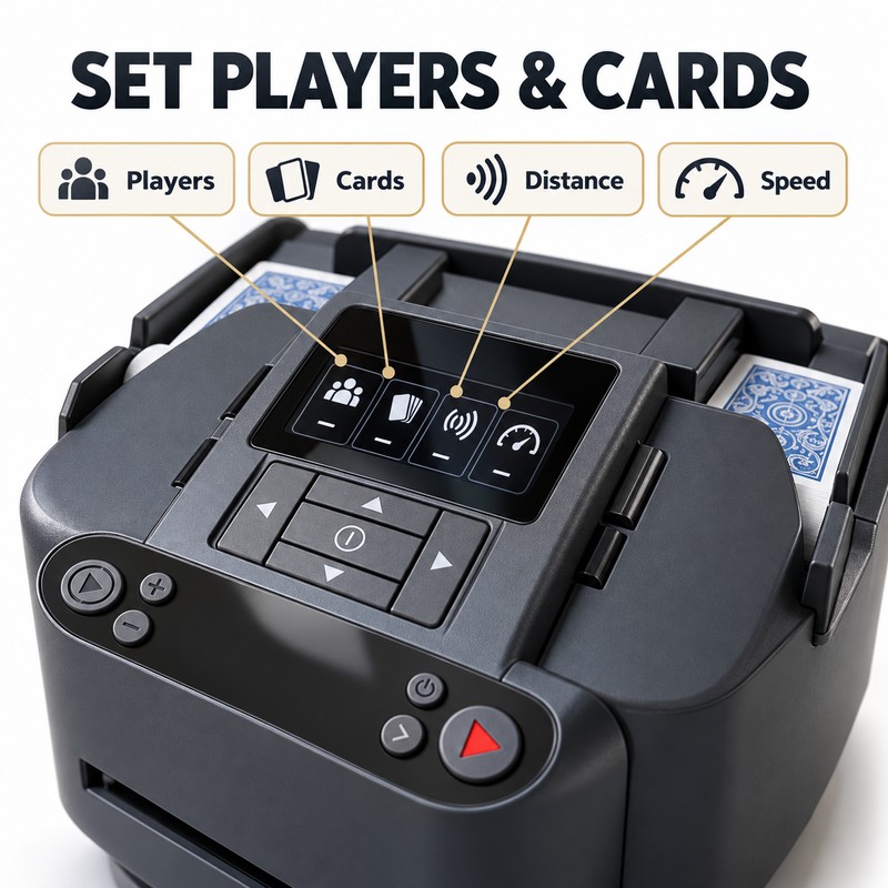 360° Automatic Card Shuffler and Dealer, 2-in-1 Rechargeable Machine with