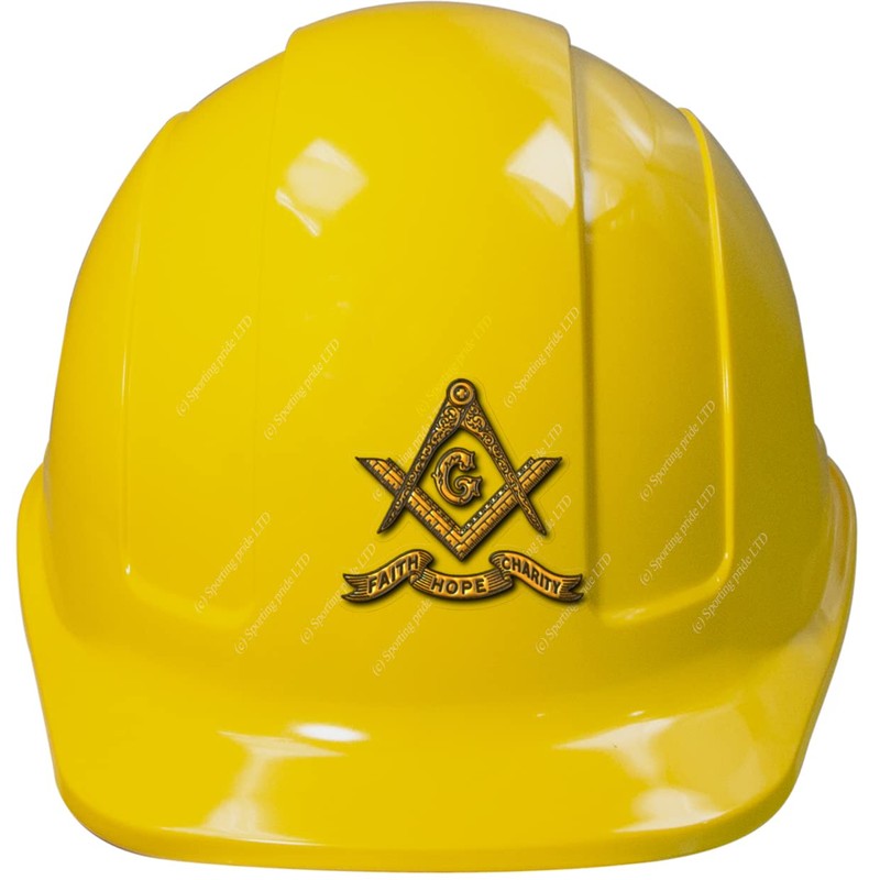 WaterShed Designs 75mm free mason helmet decal/sticker, White