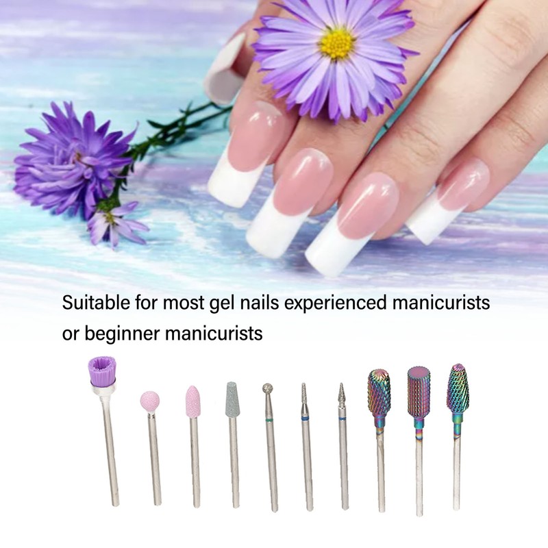 Nail Drill Bits Set Tungsten Steel Nail Art Grinding Head