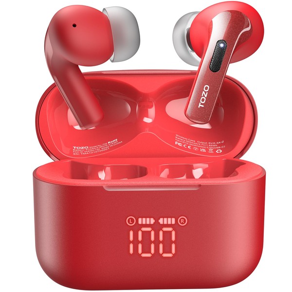 TOZO T20 Wireless Earbuds Bluetooth Headphones 48.5 Hrs Playtime with