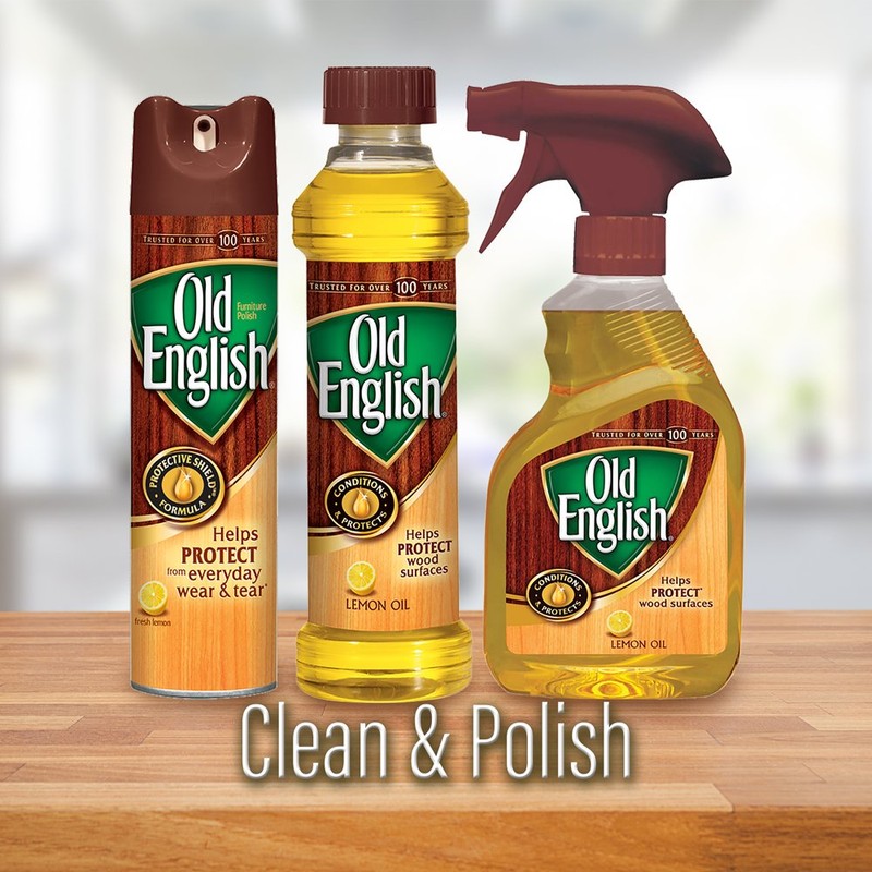 Old English Aerosol Wood Protector & Cleaner, Fresh Lemon (Pack