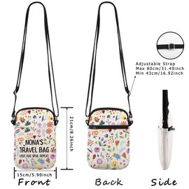 JTOUK Nona Makeup Gift Nona Travel Bag Best Nona Ever Gift Mother’s Day Gift for Nona Grandma (Nona Travel CR EU)