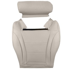 Silscvtt Tan Artificial Leather Seat Cover Front Driver Side Bottom Replacement for C Class 2015-2021 C300 2016-2018 C250 C350e 2015 C350 C400