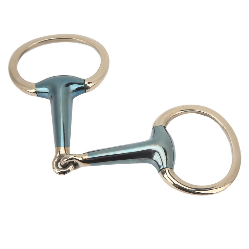 125mm Equine Mouth Snaffle Stainless Steel Electroplated Ring Bit Jointed
