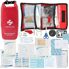 GPUSFAK 140 Pieces Boat Emergency Kit 2-in-1 Waterproof First Aid Kit
