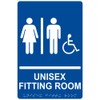 ComplianceSigns.com Accessible Unisex Fitting Room Sign, ADA-Compliant Braille and Raised