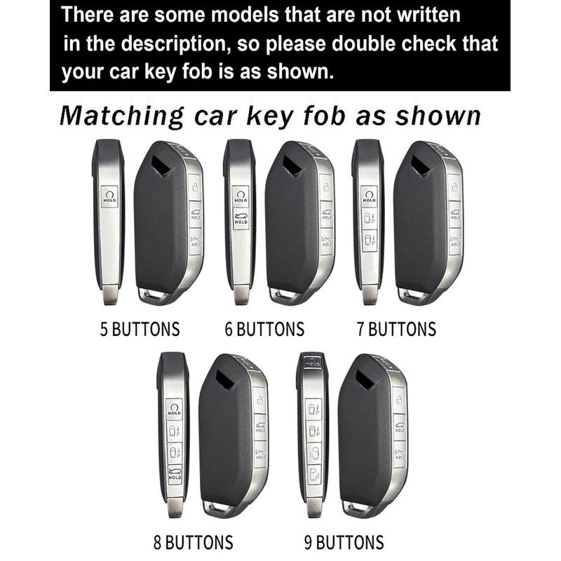 ontto 5-Button Key Fob Case Compatible with Kia Telluride Sorento