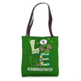 Laundry Assistant Love St Patrick's Day Shamrock Stethoscope Tote Bag