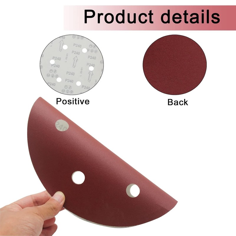 Senmai Tools 20 Pack 9 Inch 6 Hole 320 Grit