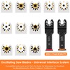 24Pcs Extra Long Oscillating Saw Blade Set Universal Bimetal Oscillating