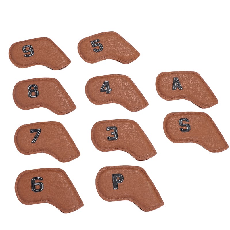 10PCS Golf Head Protective Covers Waterproof PU Material Golf Putter