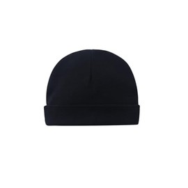 TYTUOO Newborn Baby Cotton Beanie Hat Soft Warm Winter Hats for Girls Boys 0 to 9 Months (Black, 6M)