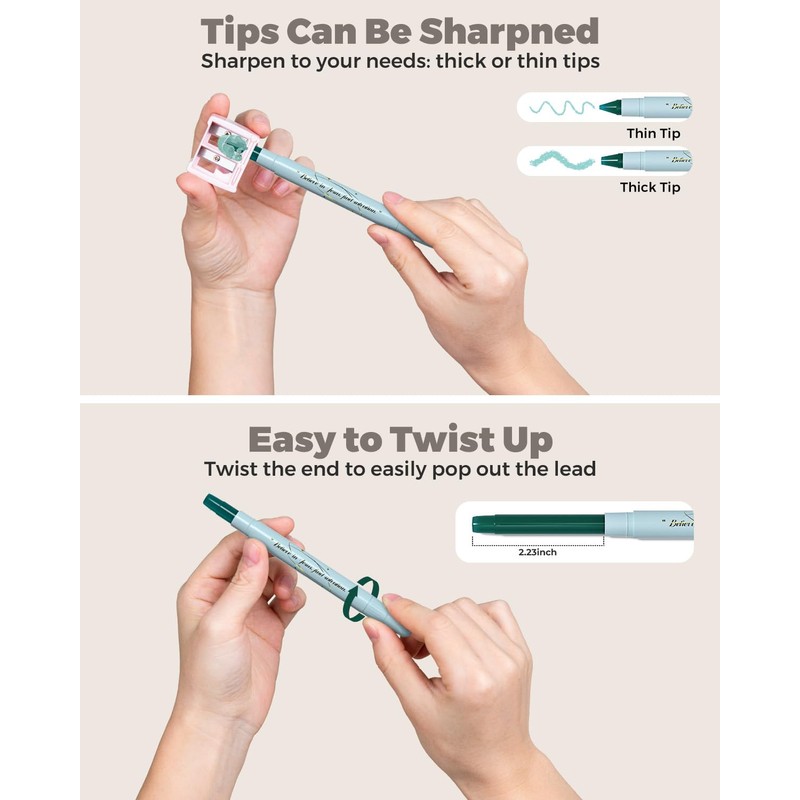 WEMATE Bible Highlighters No Bleed, 9PCS Assorted Colors Gel Highlighters