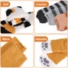 6 Pairs Fuzzy Socks for Women, Cat Claw Socks, Slipper