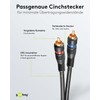 Goobay 50433 Stereo RCA Cable 2x RCA, Double Shielded, Black,