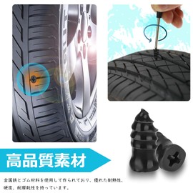 Anboli Tool Tire Repair Rubber Nail Tire Repair Rubber Nail Tire Repair Rubber Nail Tire Repair Kit with Storage Box Heat Resistant Tire Repair Rubber Spikes Quick Patch Tire Puncture Nail for Truck