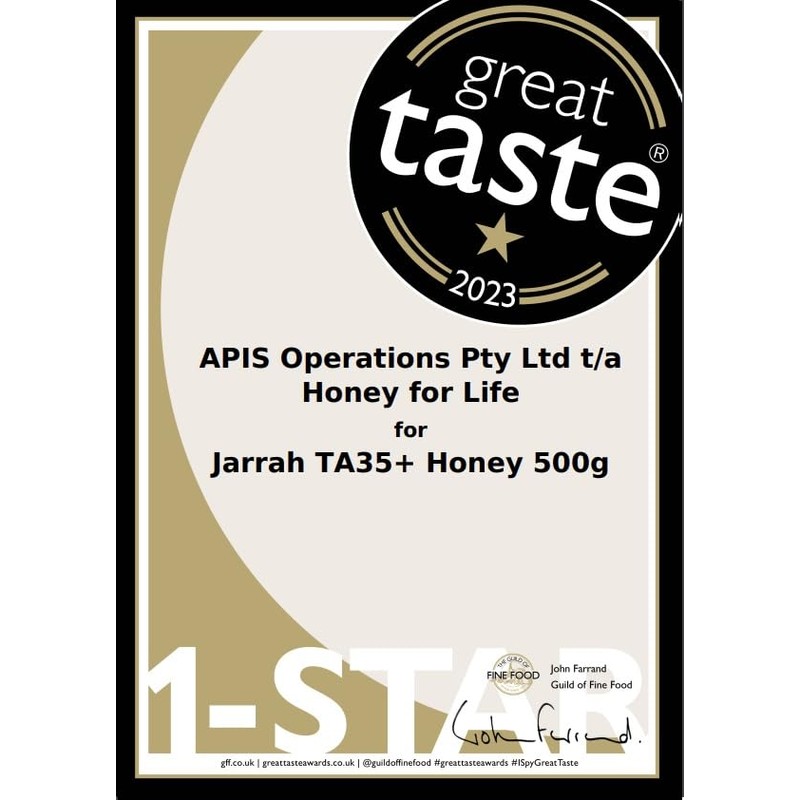 Honey For Life Active Jarrah TA35+ Medicinal Honey 260 g