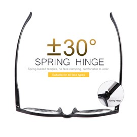 LJIMI Photochromic Transition Binoculars for Men and Women, Retro Myopia Glasses with TR90 Frame, Lightweight Glasses for Myopia, Black, Full Frame, Anti-Reflection Protection, UV Protection