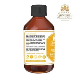 Gusteau's - Butter Vanilla Bakery Emulsion, 4 fl oz (100ml) Alcohol Free, Sugar Free, Kosher (BUTTER VANILLA)