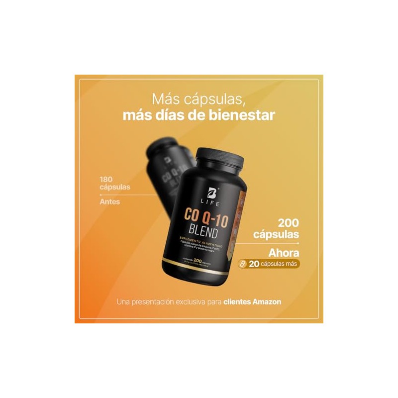B Life Coenzima Q10 con 200 cápsulas