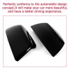 HECASA Gloss Black Side Mirror Cover Cap Replacement For Toyota