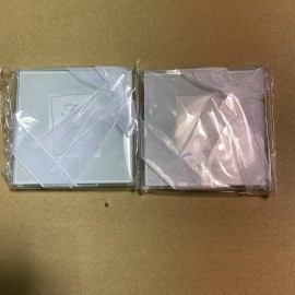 Kate Aspen 4 Picture Frame Coasters Frosted Glass 2010 Original kate aspen