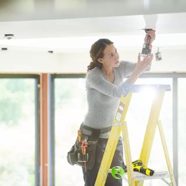 HLOFIZI 4-1/4 Inch Carbide Hole Saw with Arbor for 4" Recessed Lights, 4.25 Hole Saw Cutting Plaster Drywall Ceiling Sheetrock, 2X Faster, Green