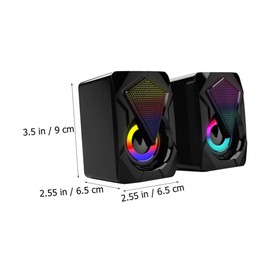 DOITOOL 1 Pair USB Computer Speaker Compact Loudspeaker Box for Home Office High Volume Multi Purpose Speaker with Sound for Gaming Music Enjoyment Style