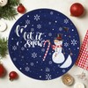 LeZakaa 25Pcs Christmas Paper Plates - Let It Snow Lettering