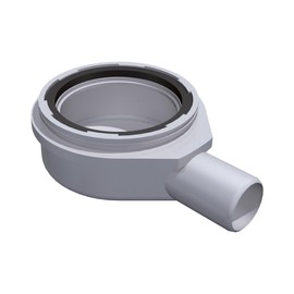 LUX ELEMENTS TUB-LINE BA-W 22 Horizontal Drain Pot Made of ABS Plastic Suitable for Shower Floors with Line Drainage I Connection DN 50