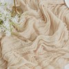Cheesecloth Table Runner, Beige Cheesecloth Table Runner, Boho Gauze Cheese