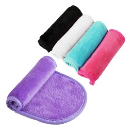 5 Pack Colourful Make Up Remover Cloth,Reusable Microfibre Face Cloth,Flannel Face Cloth Face Wipes Soft Facial Cleaning Wipes for Sensitive Skin and Beauty Routine Make Up Removing