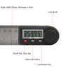 Digital Angle Ruler 200mm 360 Degree Lockable LCD Clear Display