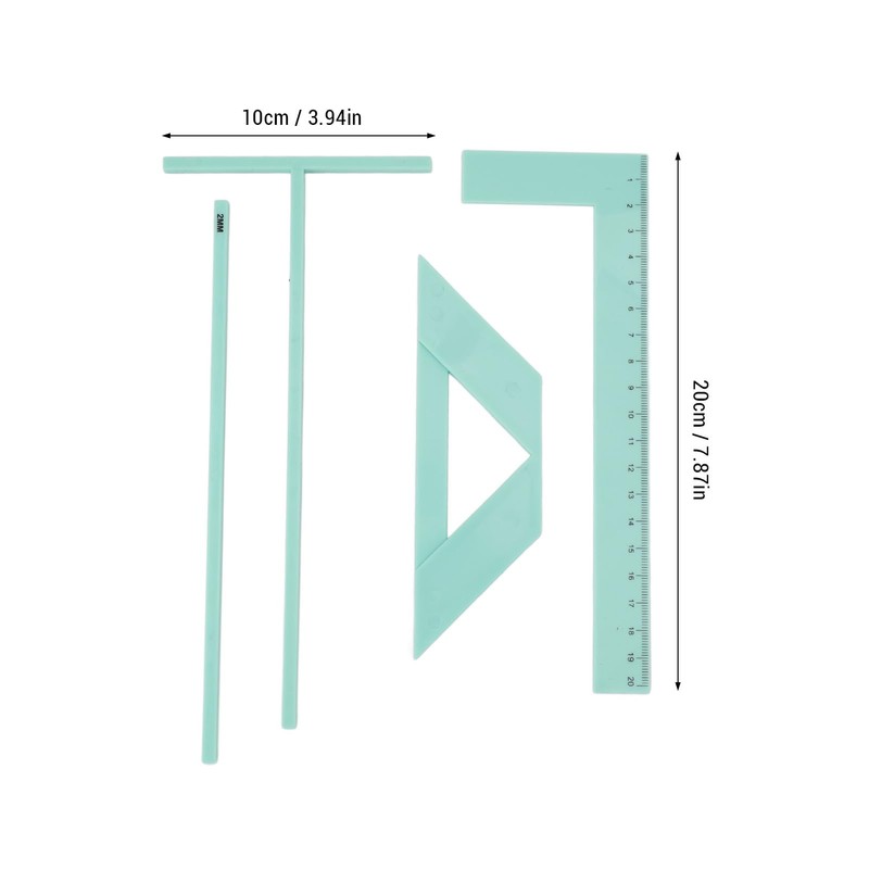 ciciglow Complete Bookbinding Ruler Kit,Metal Scrapbooking & Kit,Complete Great Stencils
