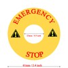Emergency Stop Warning Sign Equipment Emergency Stop Label Sticker, Emergency