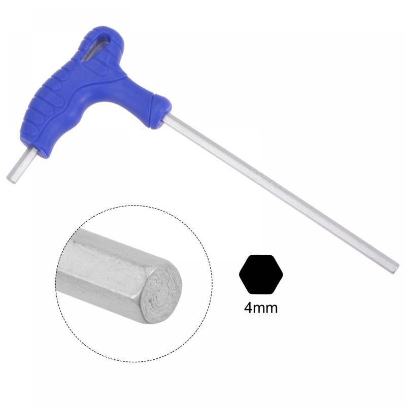 sourcing map 4mm Hex Key T-Handle Dual End Wrench Spanner,