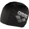 ARENA Polyester II JR, Cuffie da Nuoto Unisex Bambino, Nero,