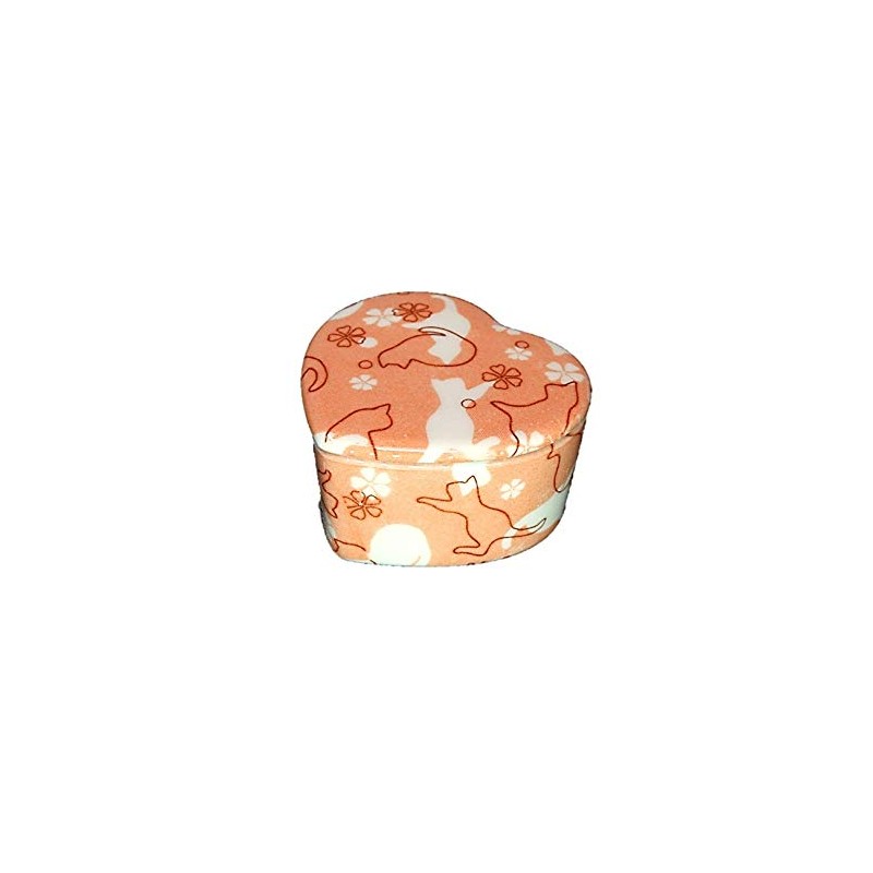 ACSWEBSHOP Original Cat Orange Heart Lid Trinket Box Ring Jewelry