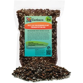 Organic Split Leaf Philodendron Potting Soil - Promotes Healthy Foliage and Drainage by Gardenera - 3 Quart