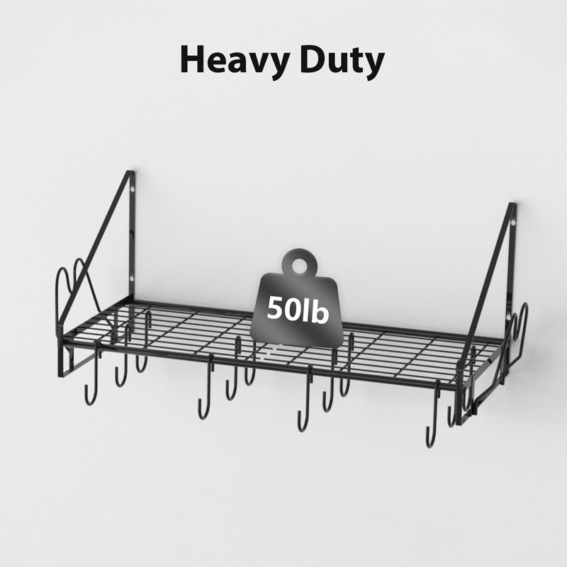 VyGrow 28 Inch Pot Rack Wall Mounted, Pots and Pans