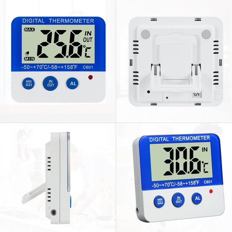 Fridge Freezer Thermometer Max/Min Memory Refrigerator Thermometer High & Low