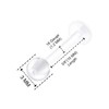6PCS Bioplastic Clear Monroe Piercing Retainer 16 Gauge 3/8 10mm